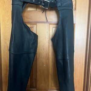 Black Leather Chaps